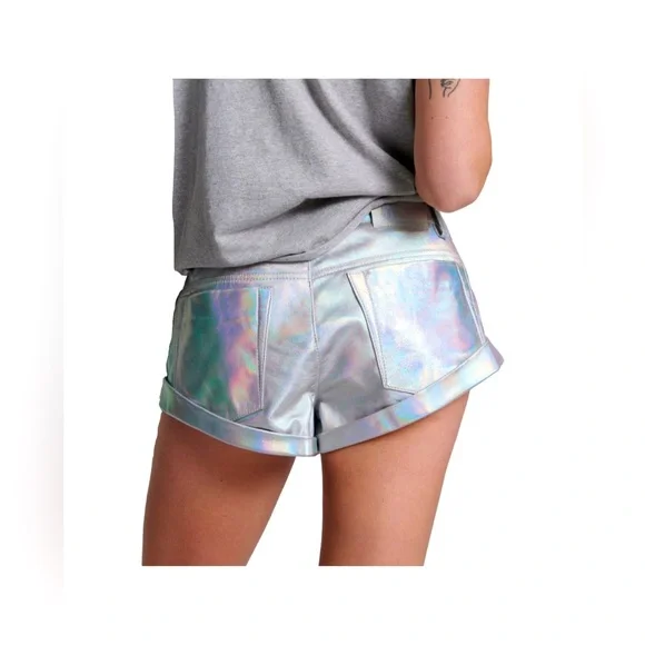 One Teaspoon Leather Bandit shorts $275MSRP NWT SzS